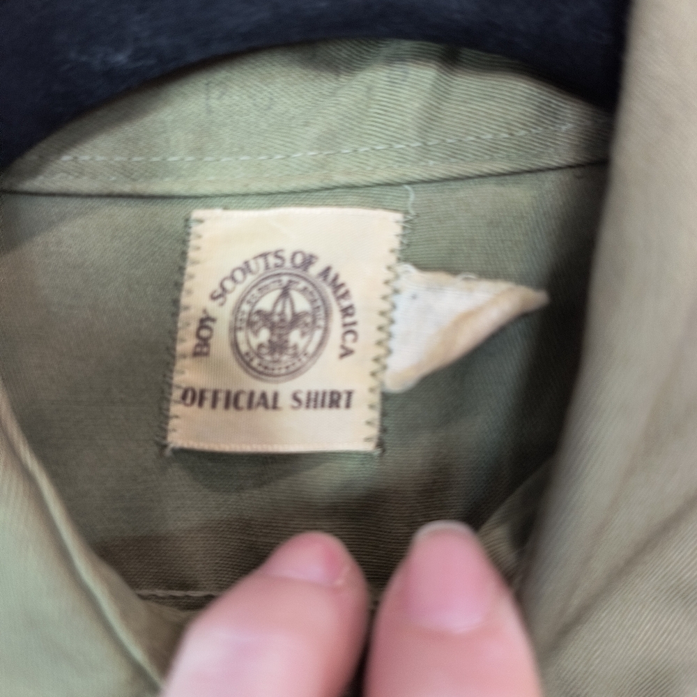 VINTAGE Boy Scouts Of America Shirt Boys Size Small Button Up 60s - Picture 6 of 10